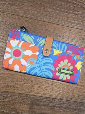 LILY BLOOM BLUE AQUA MARINE WALLET.. #7946